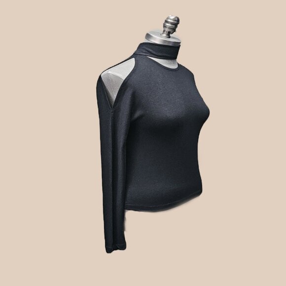 Marie Saint Pierre Long Sleeve Open Shoulders and High Neck Top - Picture 4 of 4